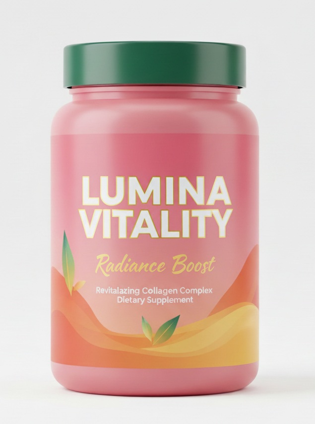 Lumina Vitality plant-based wellness supplement bottle